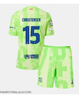 Barcelona Andreas Christensen #15 Echipament de Fotbal Replică 2024-25 Copii Treilea (+ Șorturi)